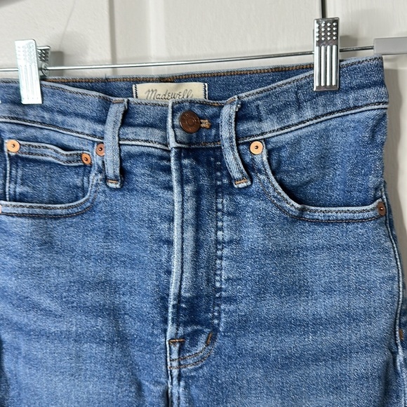 Madewell The Perfect Vintage Jean Size 24 High Waisted Straight Medium Wash - Picture 2 of 7